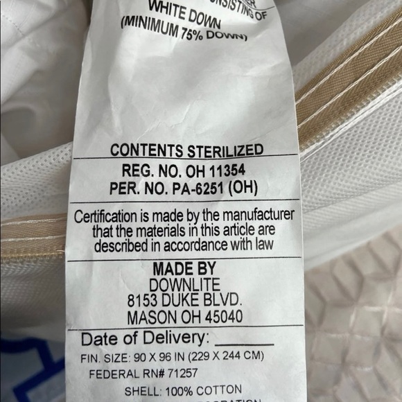 - Charter Club  down bedding comforter - Picture 4 of 7